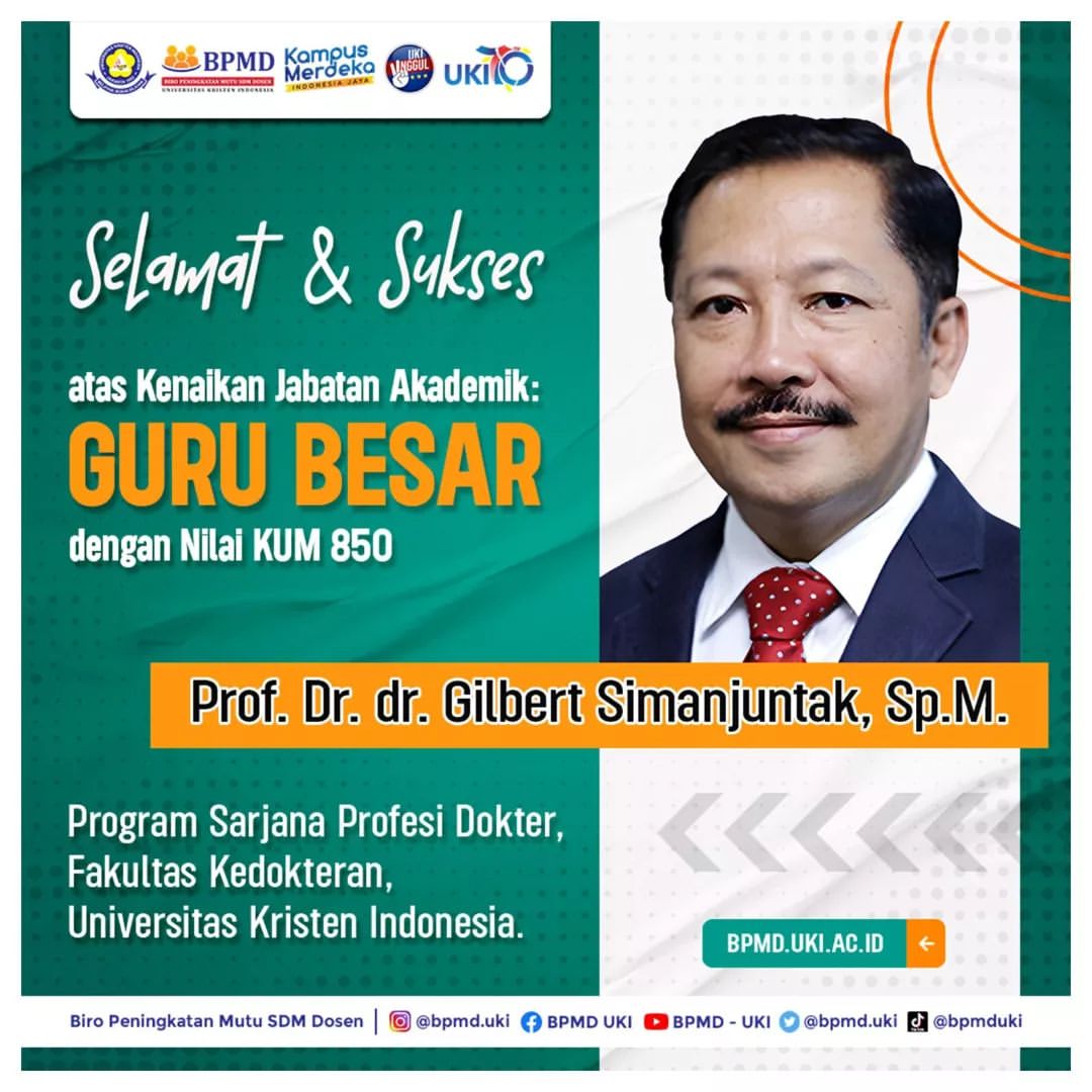 Pengukuhan Guru Besar Prof. Dr. dr. Gilbert Simanjuntak, Sp.M(K)